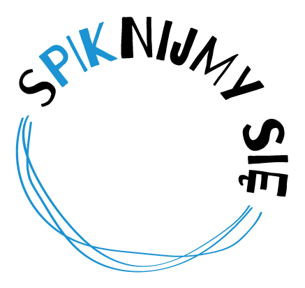 logotyp cyklu sPIKnijmy się (nazwa wpisana w koło)